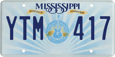 MS license plate YTM417