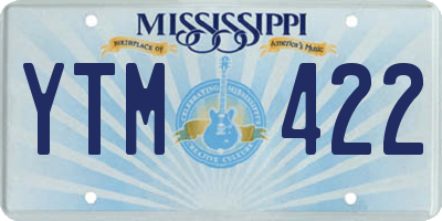 MS license plate YTM422