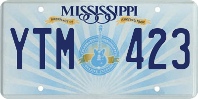 MS license plate YTM423