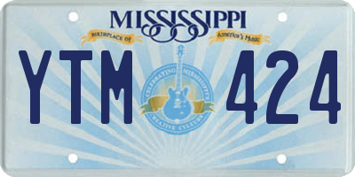 MS license plate YTM424