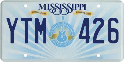 MS license plate YTM426