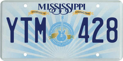 MS license plate YTM428
