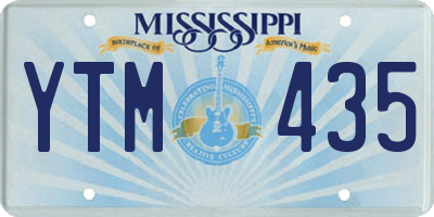 MS license plate YTM435