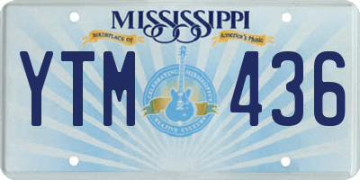 MS license plate YTM436