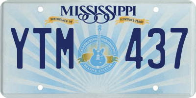 MS license plate YTM437