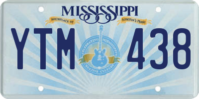 MS license plate YTM438