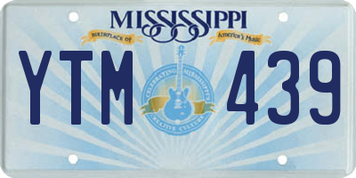 MS license plate YTM439