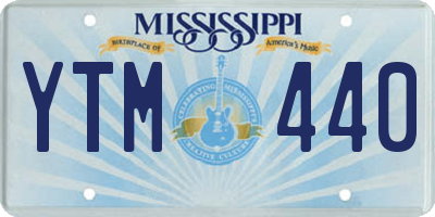 MS license plate YTM440