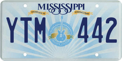 MS license plate YTM442