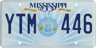 MS license plate YTM446