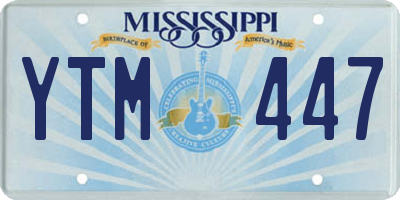 MS license plate YTM447