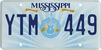 MS license plate YTM449