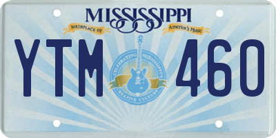 MS license plate YTM460