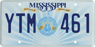 MS license plate YTM461