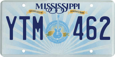 MS license plate YTM462