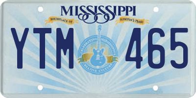 MS license plate YTM465