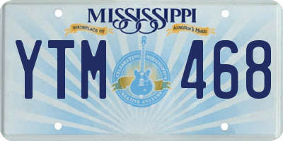 MS license plate YTM468