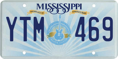 MS license plate YTM469