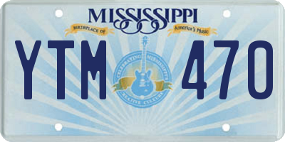 MS license plate YTM470