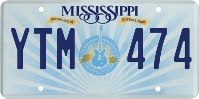 MS license plate YTM474