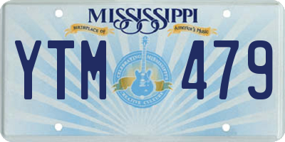 MS license plate YTM479