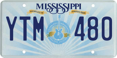 MS license plate YTM480
