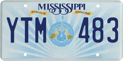 MS license plate YTM483