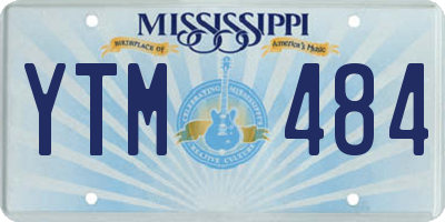 MS license plate YTM484