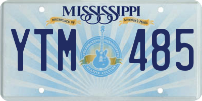 MS license plate YTM485