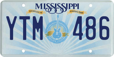 MS license plate YTM486