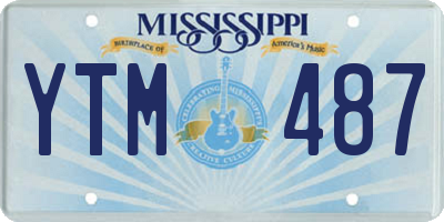 MS license plate YTM487