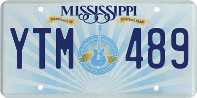 MS license plate YTM489