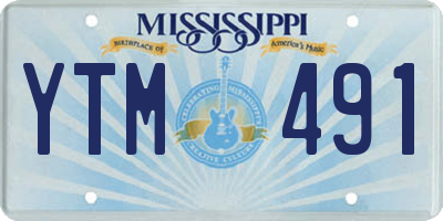 MS license plate YTM491