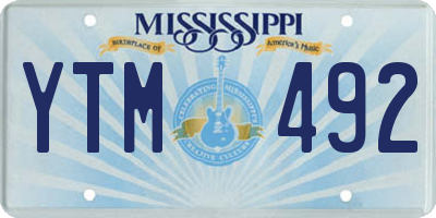 MS license plate YTM492