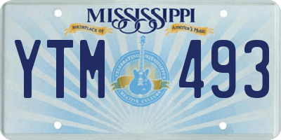 MS license plate YTM493