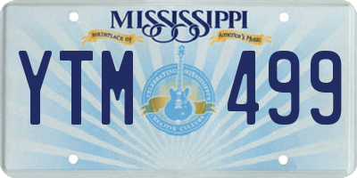 MS license plate YTM499