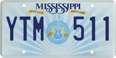 MS license plate YTM511
