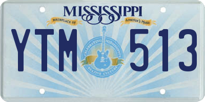 MS license plate YTM513