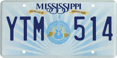 MS license plate YTM514
