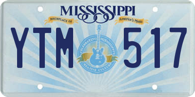 MS license plate YTM517