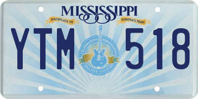 MS license plate YTM518