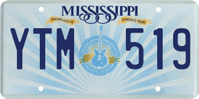 MS license plate YTM519