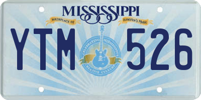 MS license plate YTM526