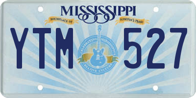 MS license plate YTM527