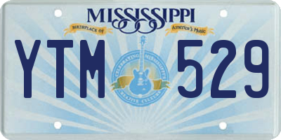 MS license plate YTM529