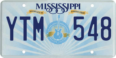 MS license plate YTM548