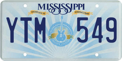 MS license plate YTM549