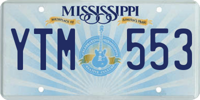 MS license plate YTM553