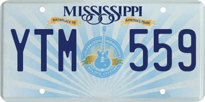 MS license plate YTM559