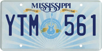 MS license plate YTM561